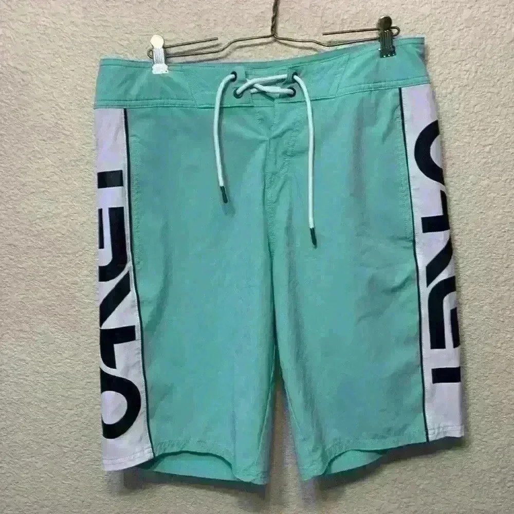 Oakley Men’s swim trunks sz S beach resort vacation swim suit Beachy mint green